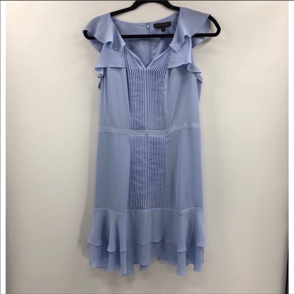 Periwinkle Pleated Banana Republic Dress 6Petite